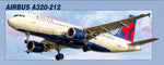 Delta Air Lines Airbus A320-212 Fridge Magnet (PMT1517)