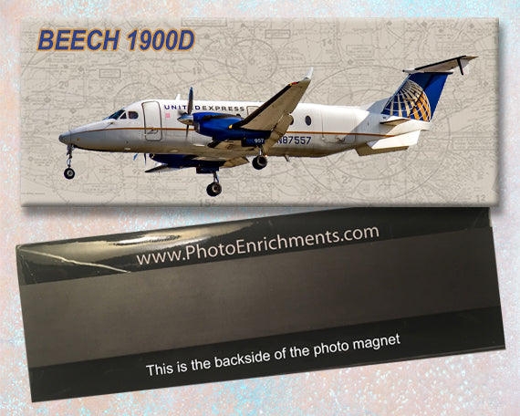 United Express Airlines Beech 1900D Fridge Magnet (PMT1555)