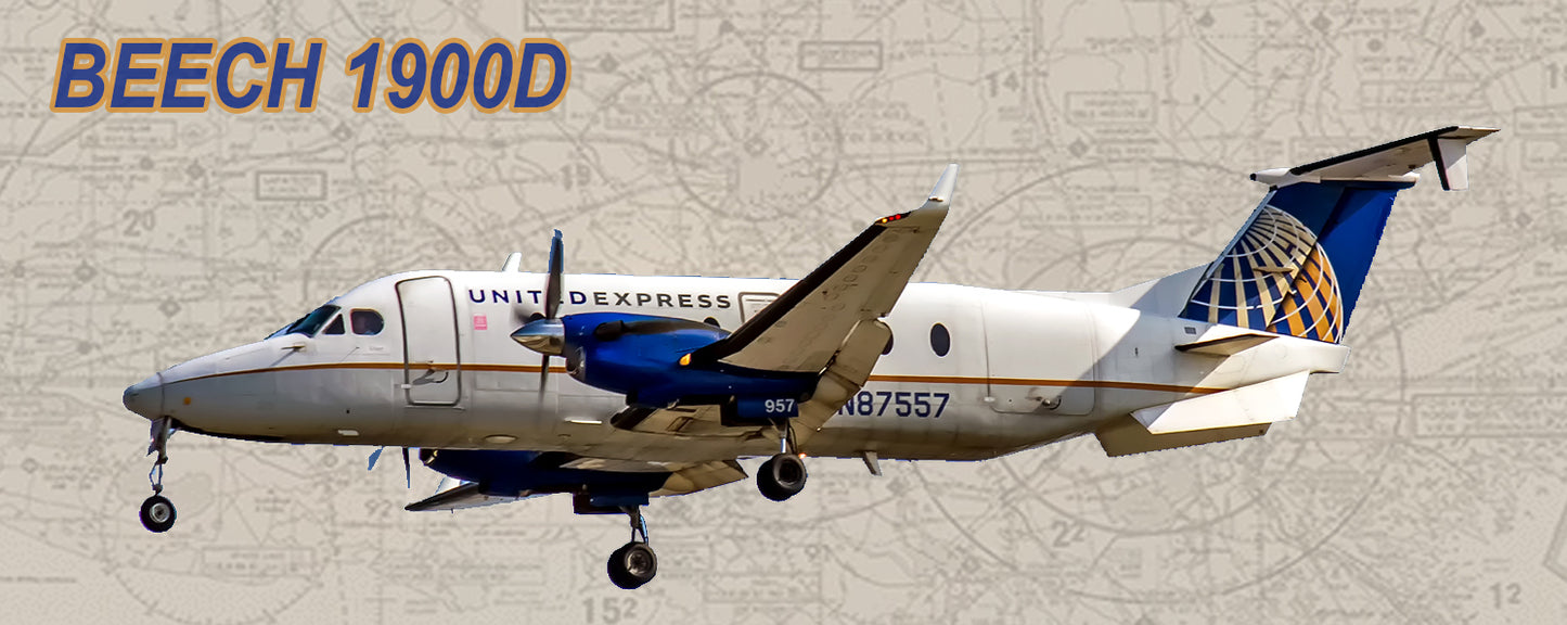 United Express Airlines Beech 1900D Fridge Magnet (PMT1555)