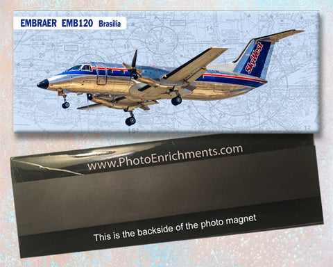 SkyWest Airlines Brasilia Embraer Fridge Magnet (PMT1588)
