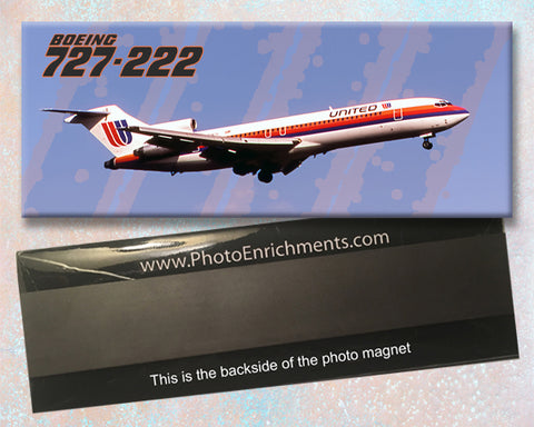United Airlines Tulip Logo Boeing 727-222 Fridge Magnet (PMT1610)
