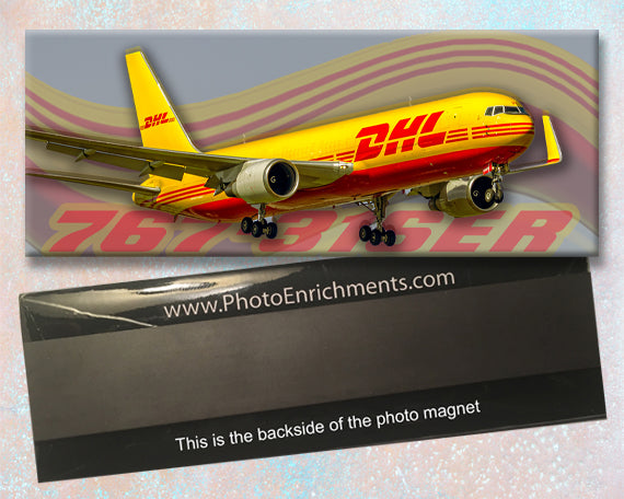 DHL Boeing 767-316ER(BCF)(WL) Fridge Magnet (PMT1612)
