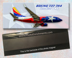 Southwest Airlines Boeing 737-7H4 Lone Star Colors Fridge Magnet (PMT1625)