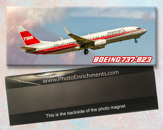 American Airlines Boeing 737-823 TWA Heritage Fridge Magnet (PMT1626)