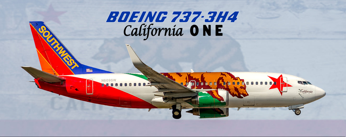 Southwest Airlines Boeing 737-3H4 California One Fridge Magnet (PMT1630)