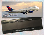 Delta Air Lines 2007 Colors Boeing 747-451 Fridge Magnet (PMT1633)