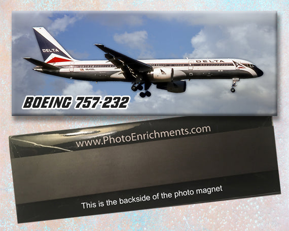 Delta Air Lines 1980 Colors Boeing 757-232 Fridge Magnet (PMT1634)