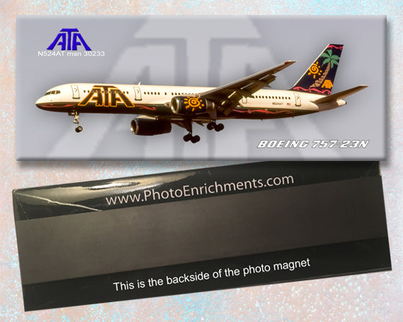 American Trans Air Airlines Boeing 757 Fridge Magnet (PMT1643)