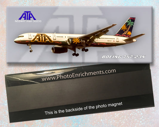 American Trans Air Airlines Boeing 757 Fridge Magnet (PMT1643)