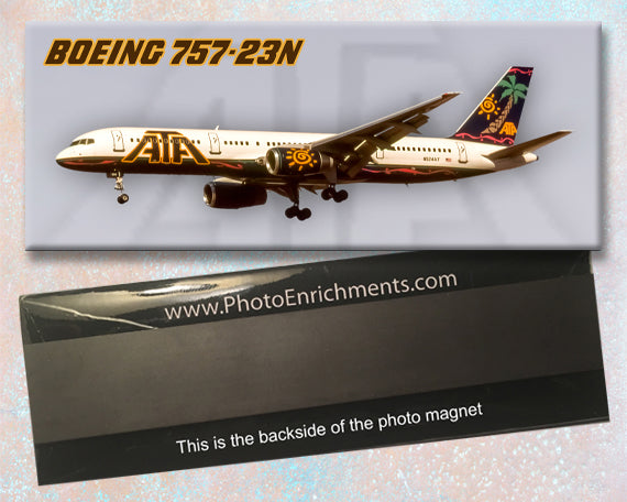 American Trans Air Airlines Boeing 757 Fridge Magnet (PMT1643)