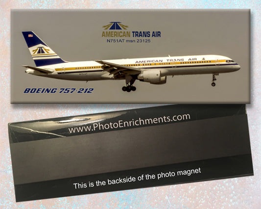 American Trans Air Airlines Boeing 757-212 Fridge Magnet (PMT1644)