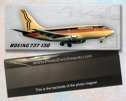 PeoplExpress Air Lines Boeing 737-130 Fridge Magnet (PMT1647)
