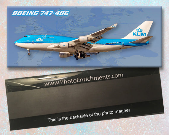 KLM Airlines Boeing 747-406 Fridge Magnet (PMT1660)