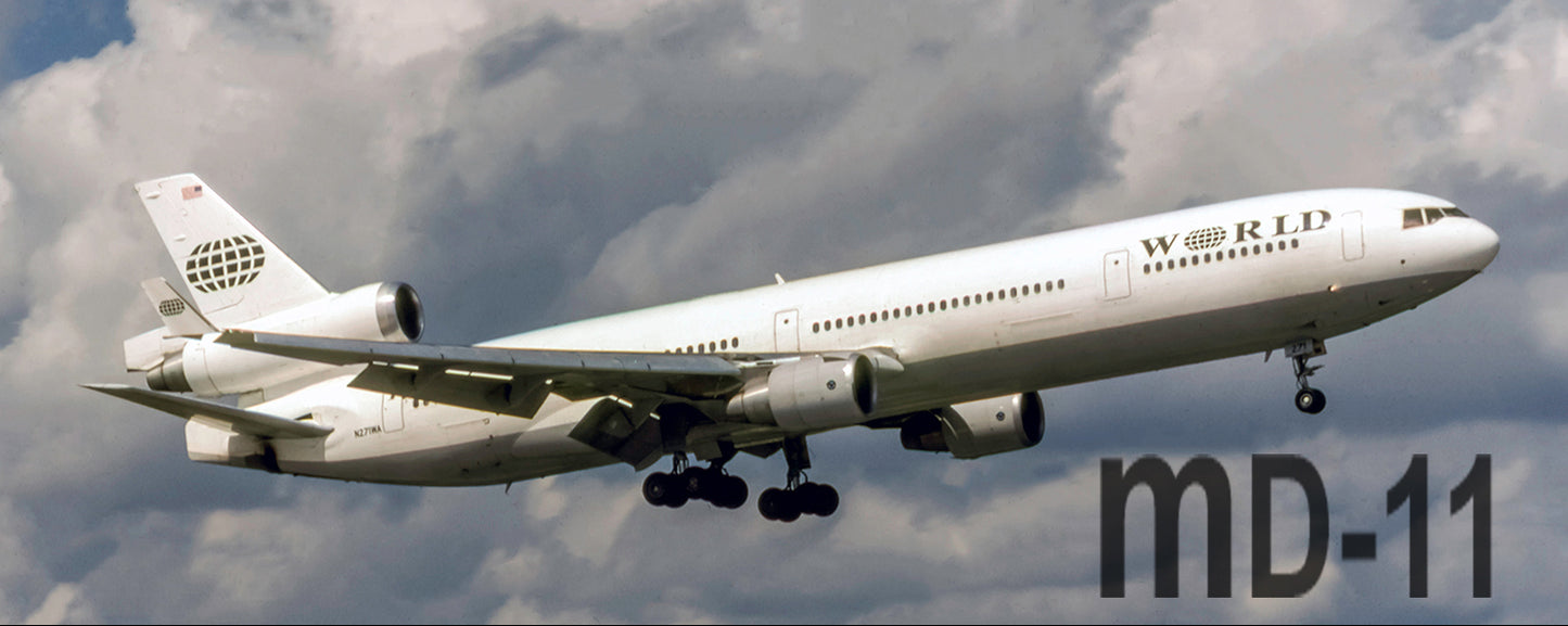 World Airlines MD-11 Fridge Magnet (PMT1675)