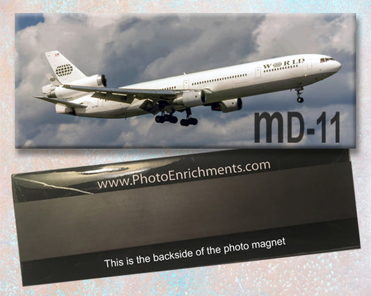 World Airlines MD-11 Fridge Magnet (PMT1675)