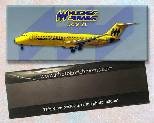 Hughes Airwest Douglas DC-9 Fridge Magnet (PMT1679)