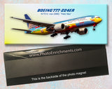 Continental Airlines (Peter Max) Boeing 777-224 Fridge Magnet (PMT1685)