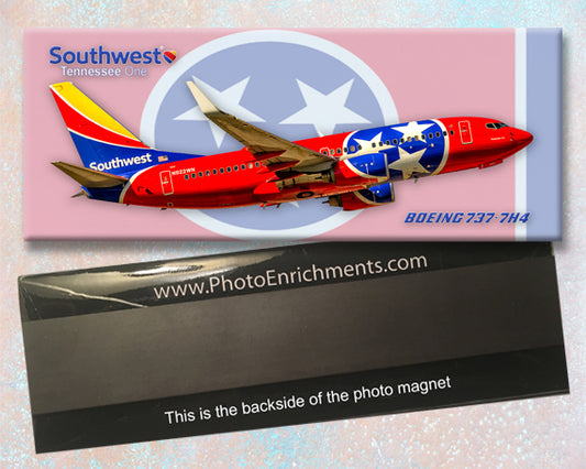 Southwest Airlines Boeing 737-7H4 Tennessee One Fridge Magnet (PMT1699)