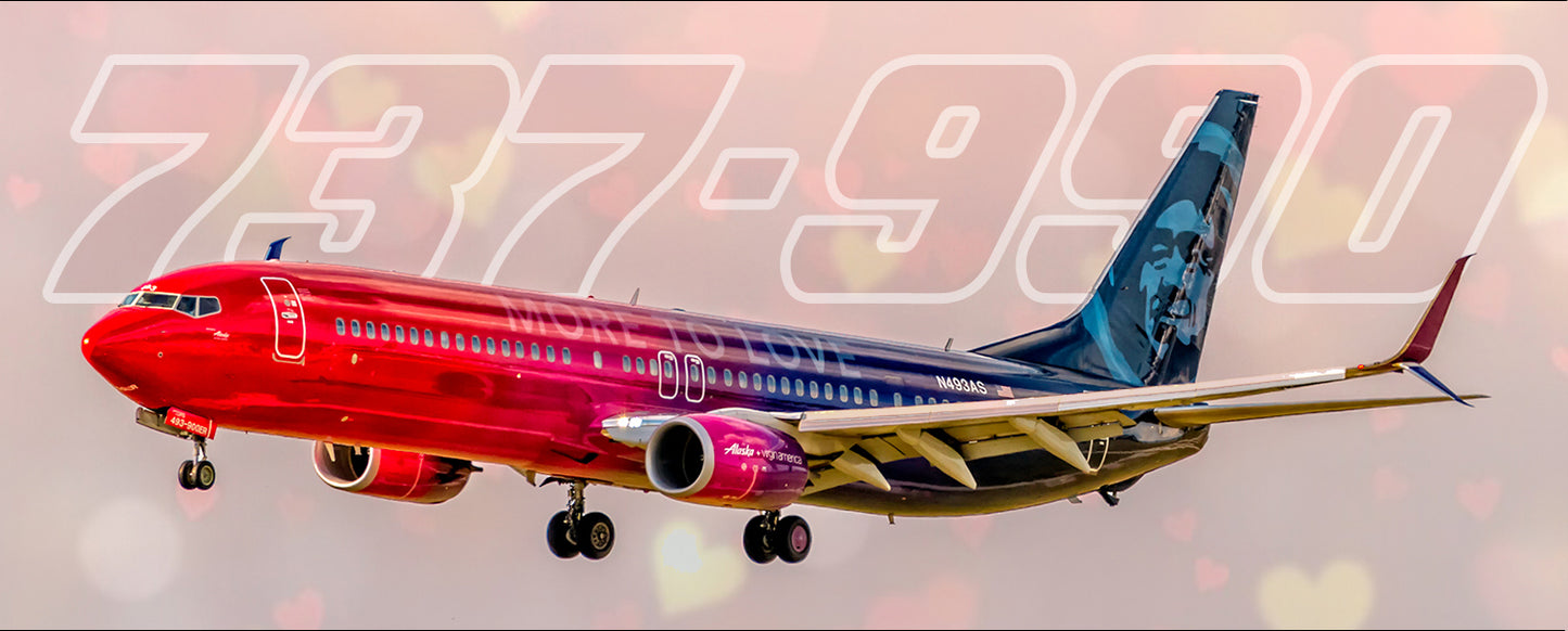 Alaska Airline Boeing 737-990 More to Love Fridge Magnet (PMT1701)