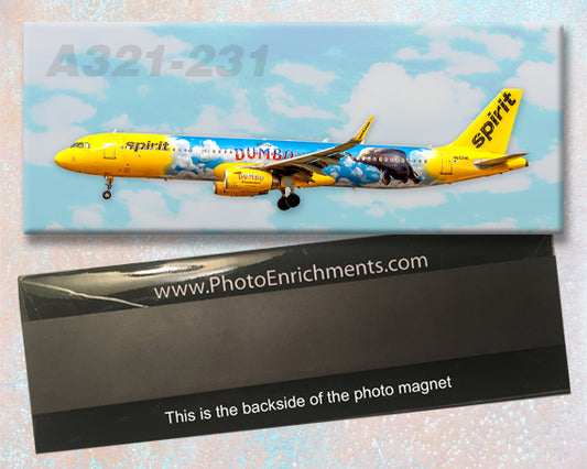 Spirit Airlines Airbus A321 Colors Fridge Magnet (PMT1712)