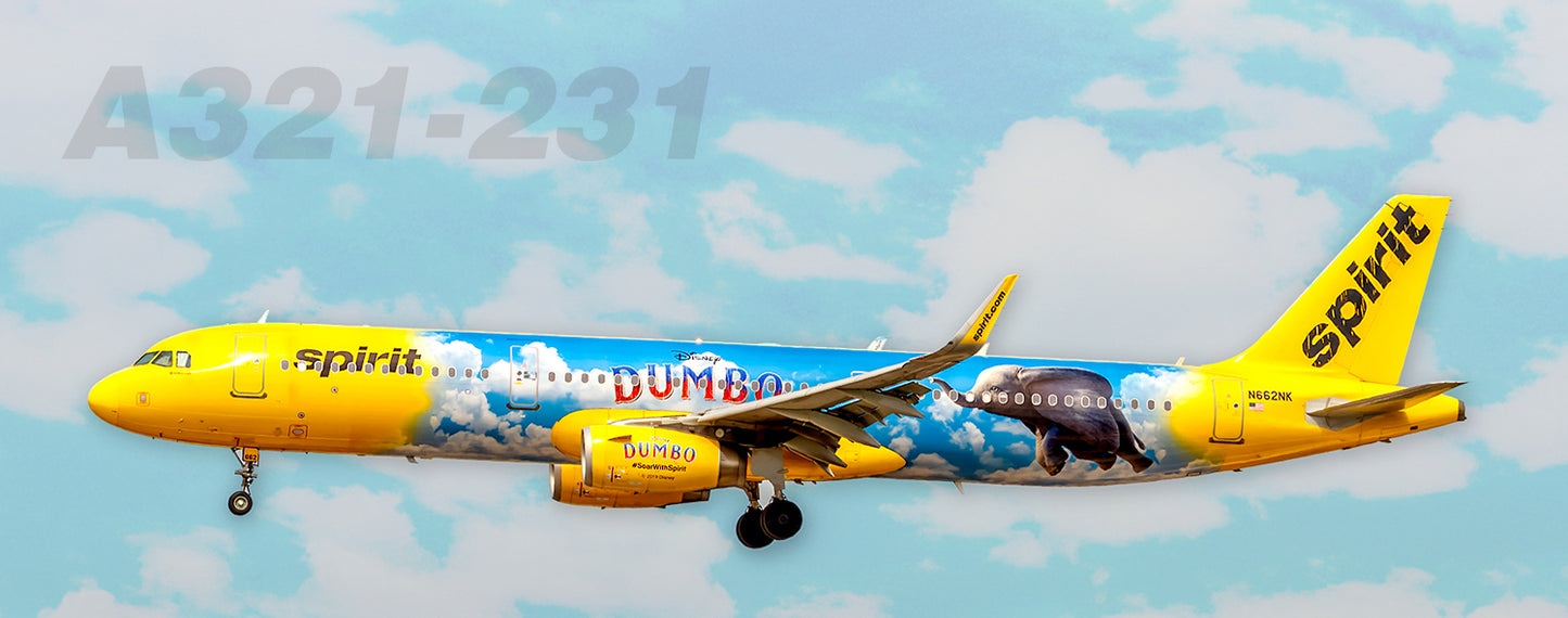 Spirit Airlines Airbus A321 Colors Fridge Magnet (PMT1712)