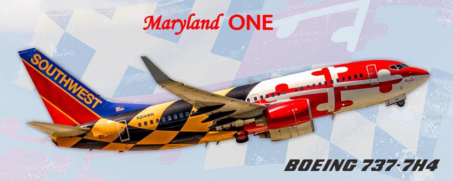 Southwest Airlines Boeing 737-7H4 Maryland One Colors Fridge Magnet (PMT1721)