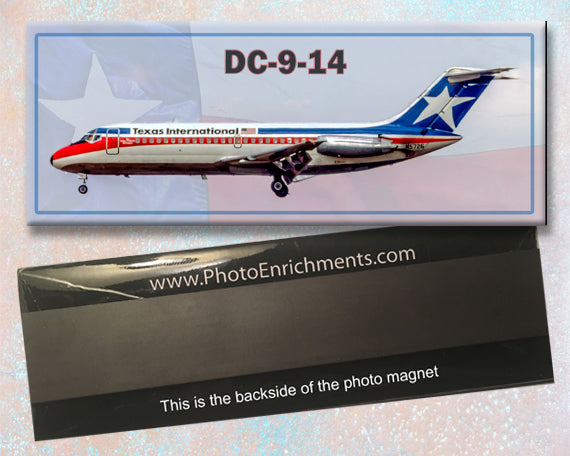 Texas International Airlines DC-9-14 Fridge Magnet (PMT1723)