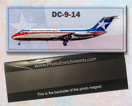 Texas International Airlines DC-9-14 Fridge Magnet (PMT1723)
