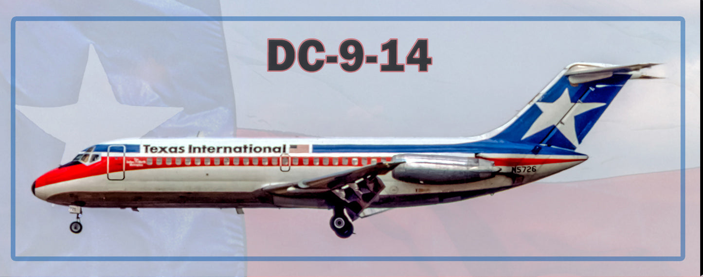 Texas International Airlines DC-9-14 Fridge Magnet (PMT1723)