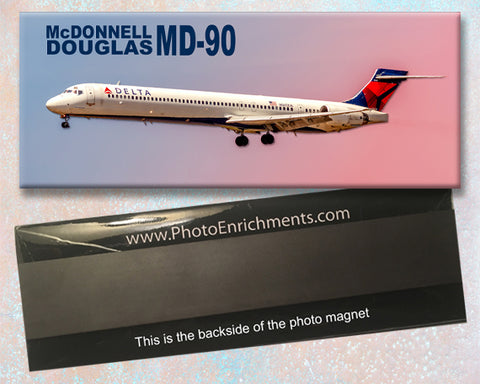 Delta Air Lines 2007 Colors MD-90-30 Fridge Magnet (PMT1731)