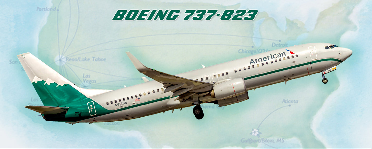 American Airlines Boeing 737-823 Reno Air Colors Fridge Magnet (PMT1732)