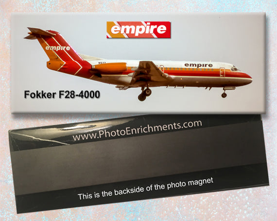 Empire Airlines Fokker F28-4000 Fridge Magnet (PMT1739)