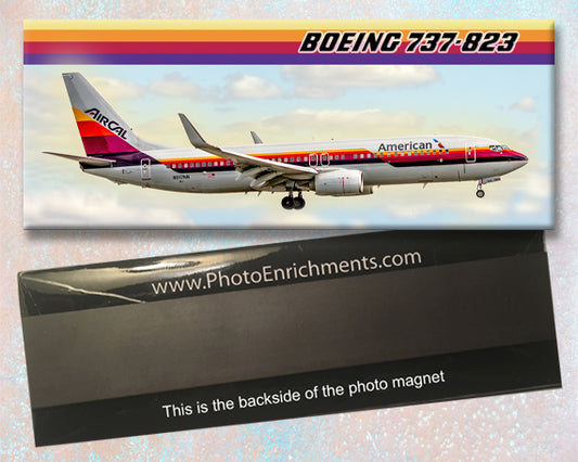 American Airlines Boeing 737 AirCal Heritage Fridge Magnet (PMT1743)