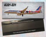American Airlines A321 Stand Up 2 Cancer Fridge Magnet (PMT1751)