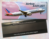 American Airlines Airbus A321-231 Fridge Magnet (PMT1763)