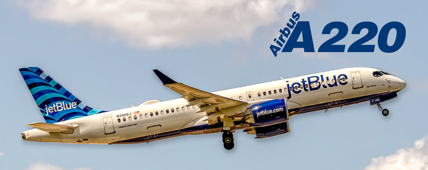 JetBlue Airways Airbus A220 Fridge Magnet (PMT1773)