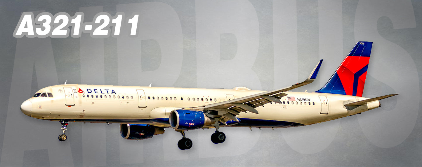 Delta Air Lines Airbus A321-211 Fridge Magnet (PMT1774)