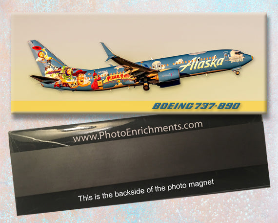 Alaska Airlines Boeing 737-890 Fridge Magnet (PMT1777)