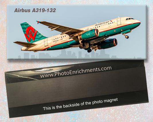 American Airlines Airbus A319 America West Colors Fridge Magnet PMT1787