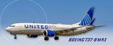 United Airlines Boeing 737-8MAX Fridge Magnet (PMT1788)