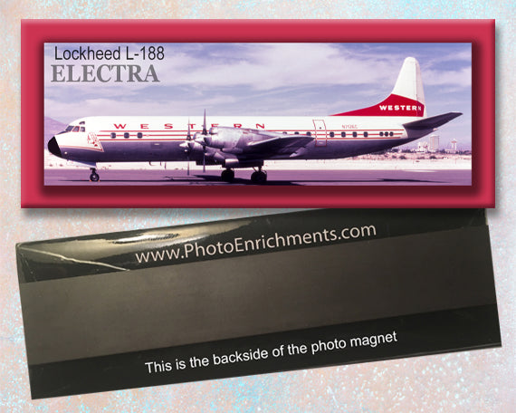 Western Airlines Lockheed L-188 Electra Fridge Magnet (PMT1820)