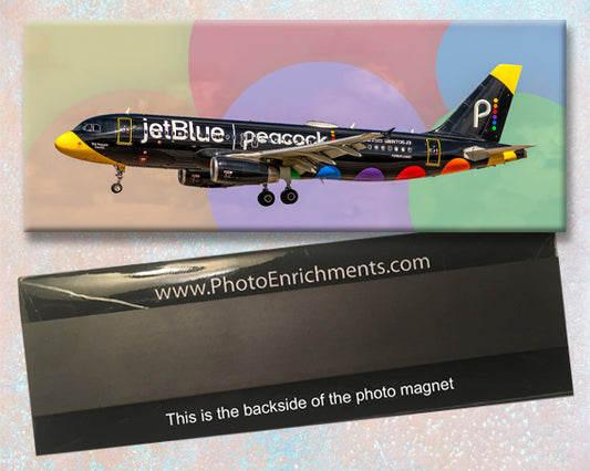 JetBlue Peacock Colors Airbus A320 Fridge Magnet (PMT1821