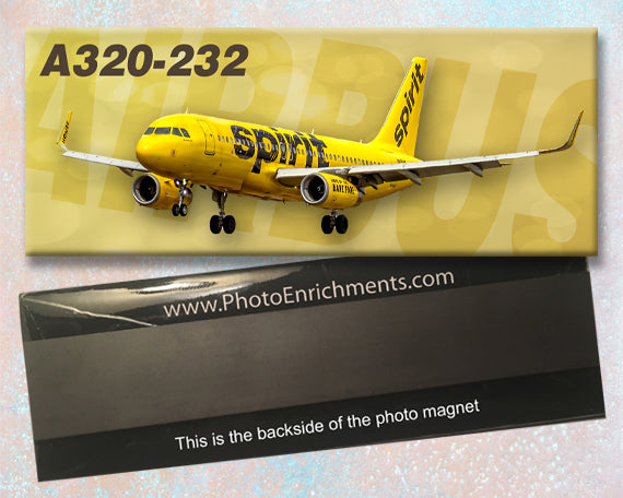 Spirit Airlines Airbus A320-232 Fridge Magnet (PMT1826)