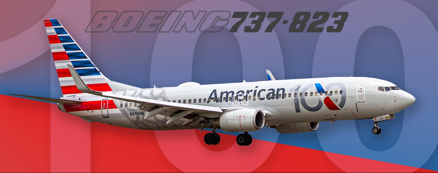 American Airlines "100" Boeing737-823 Fridge Magnet (PMT1830)