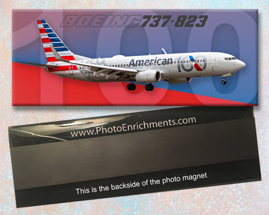 American Airlines "100" Boeing737-823 Fridge Magnet (PMT1830)