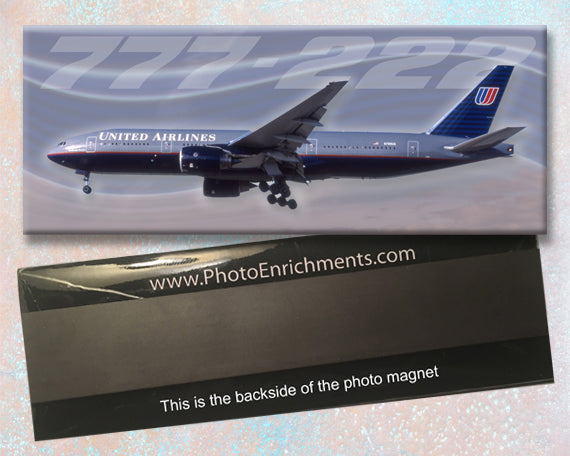 United Airlines Boeing 777-222 Fridge Magnet (PMT1832)