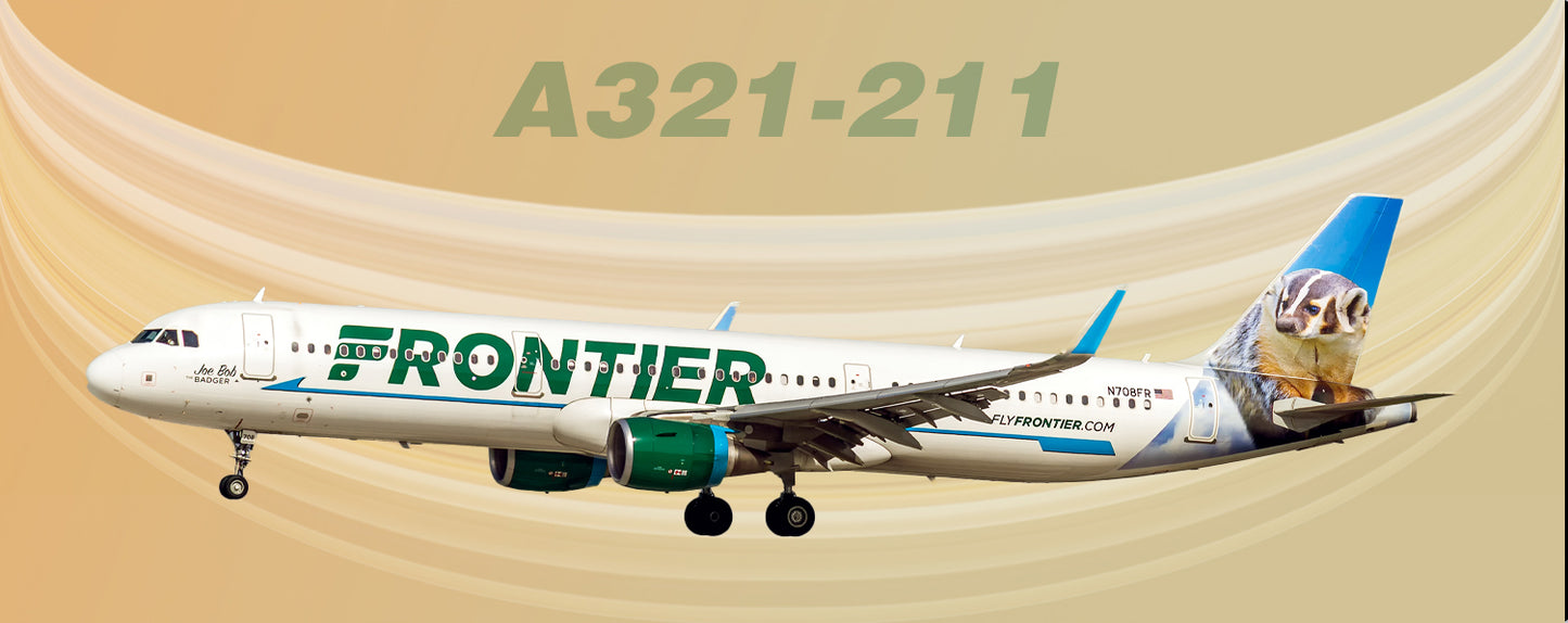Frontier Airlines Airbus A321-211 Fridge Magnet (PMT1833)