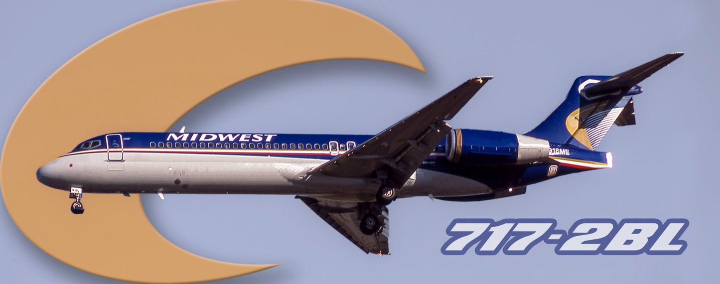 Midwest Airlines Boeing 717-2BL Fridge Magnet (PMT1840)
