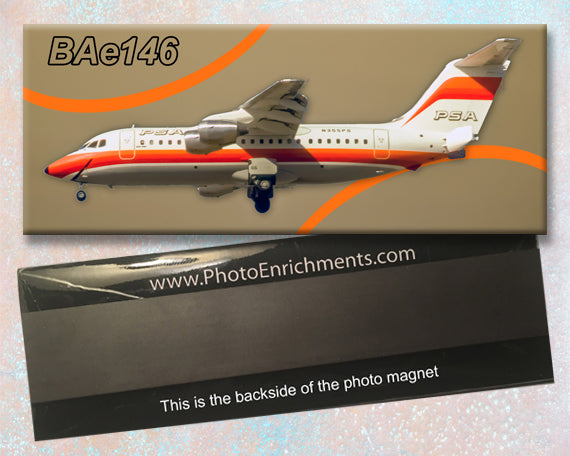 PSA Airlines BAe146 Fridge Magnet (PMT1843)