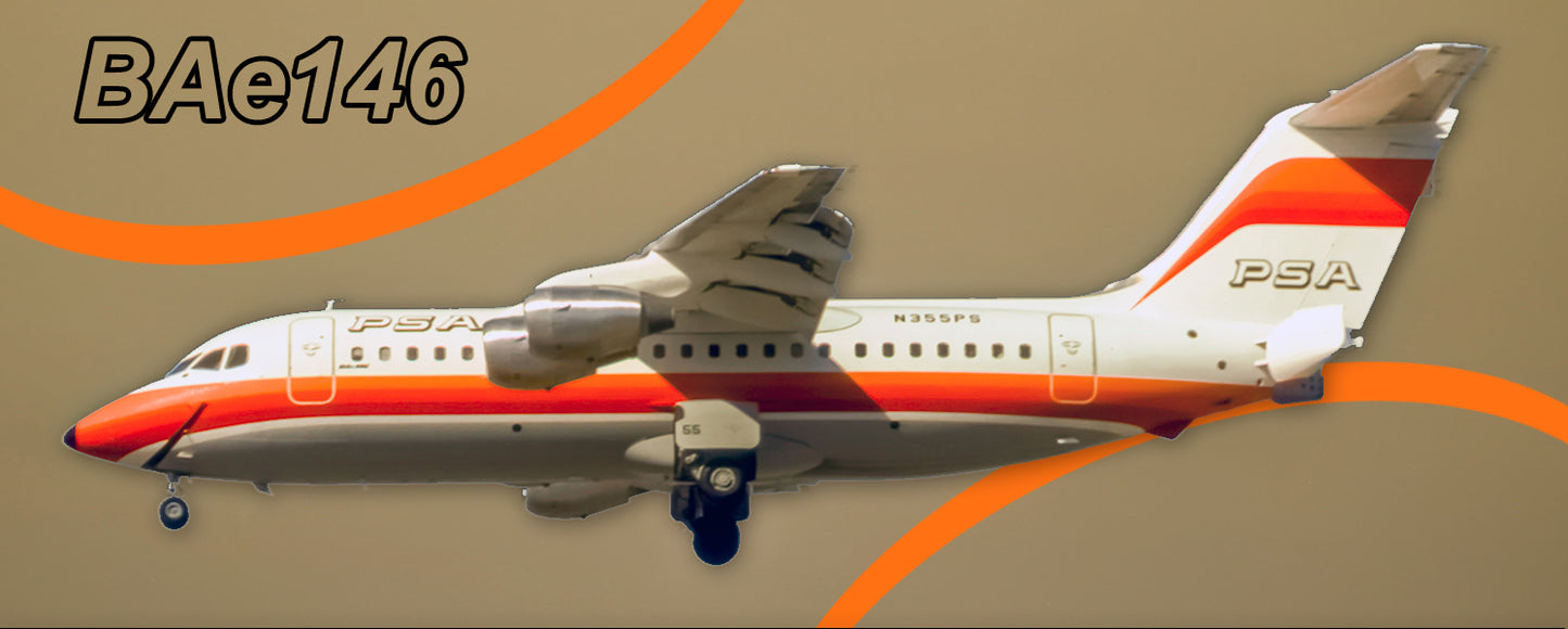 PSA Airlines BAe146 Fridge Magnet (PMT1843)